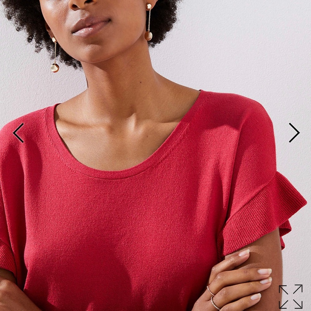 NWT Loft Ruffle Cuff Sweater - Picture 3 of 4